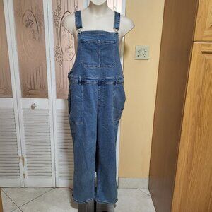 Ava & Viv Ladies Blue Sleeveless Denim Jumpsuit